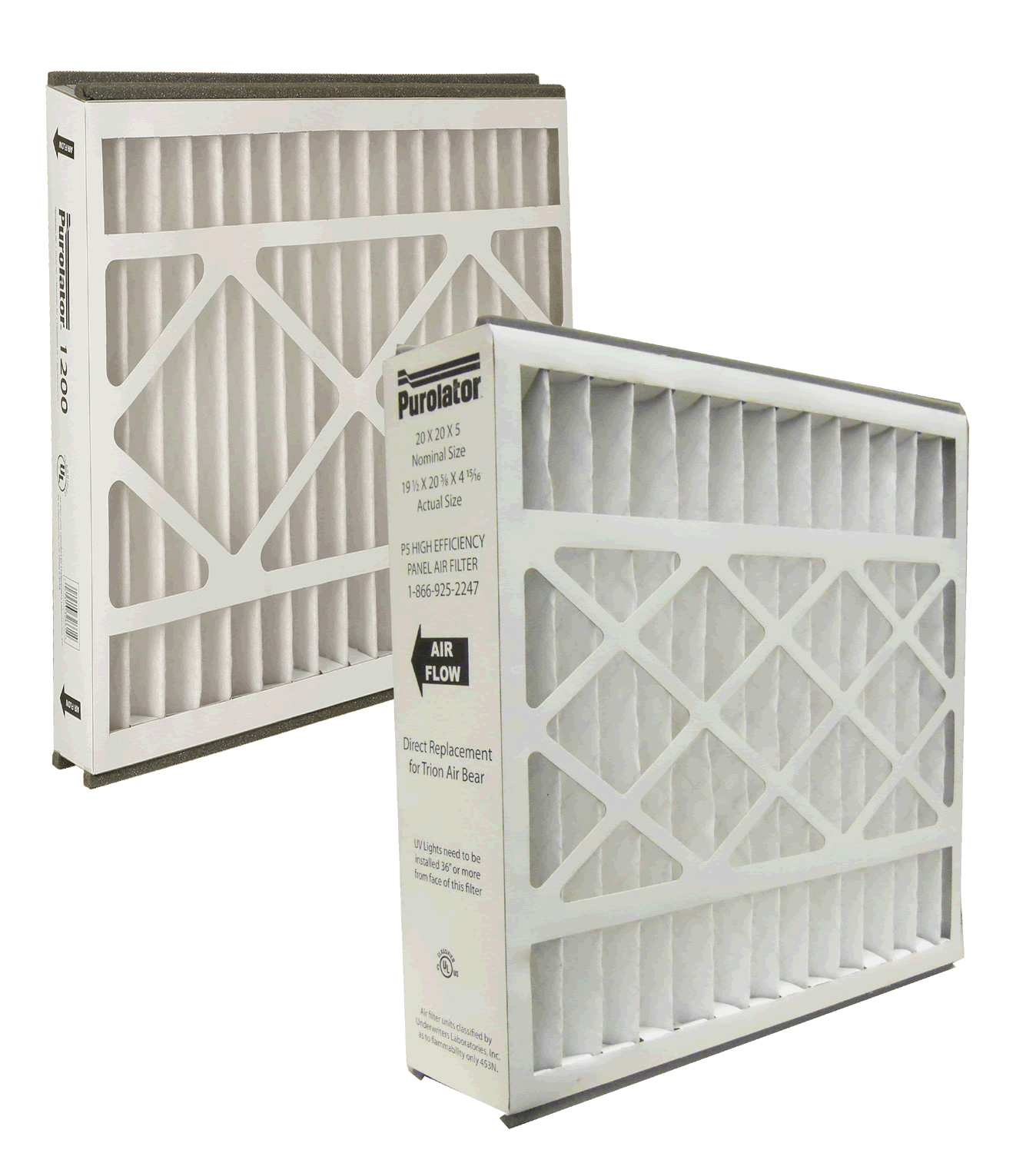 Panel Air Filter: 10 Wide, MERV 7